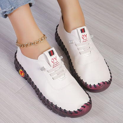 Greta - Chaussures en Cuir Confortables à Bout Rond