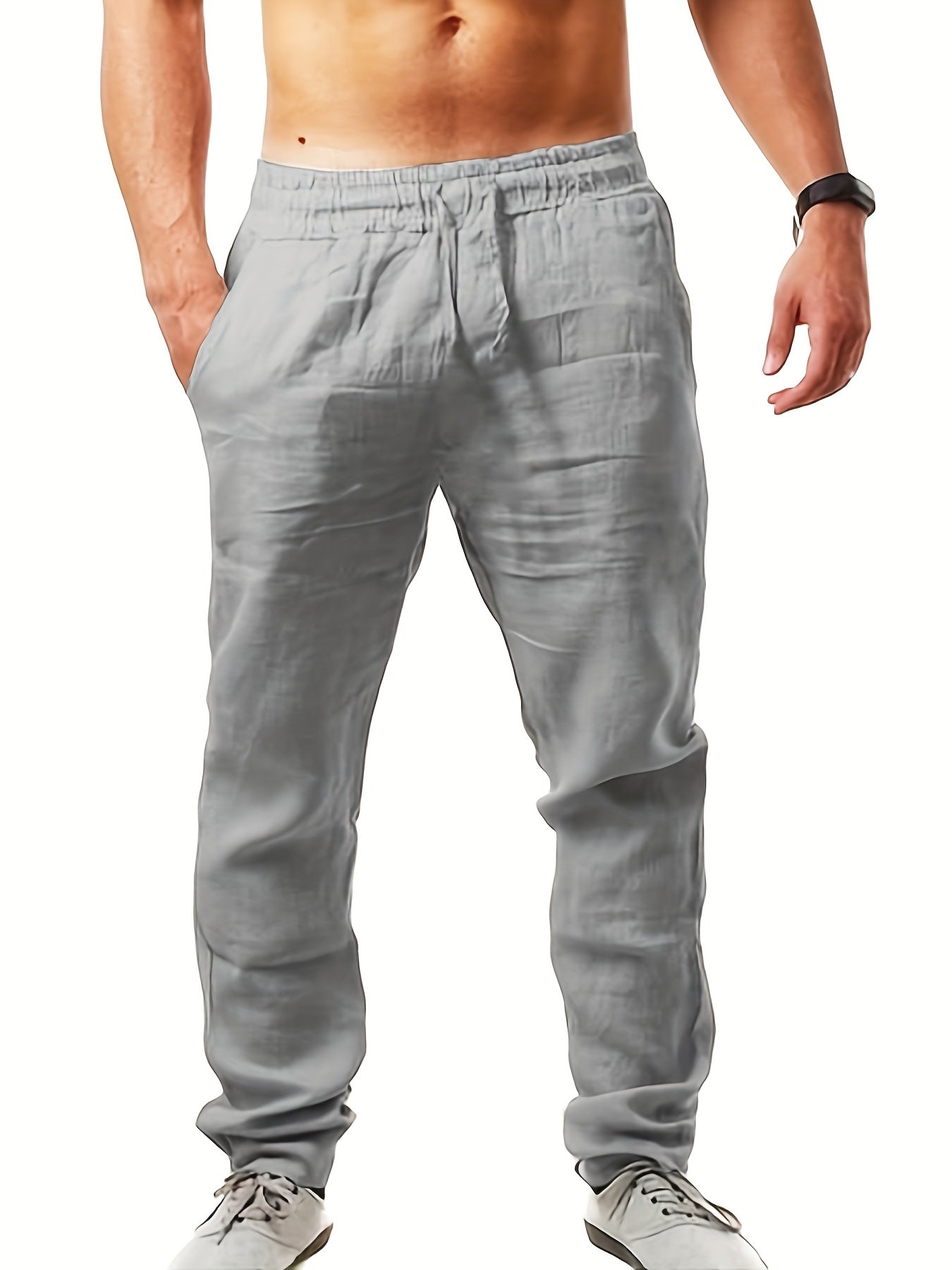 Heren casual joggingbroek met rechte pijpen voor de zomer