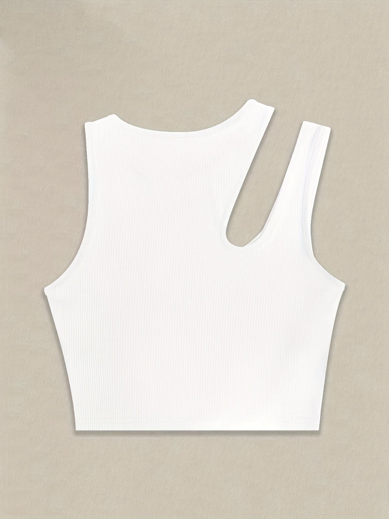 Women's trendy asymmetrical style tank top for summer - cropped fit, sexy and modern look