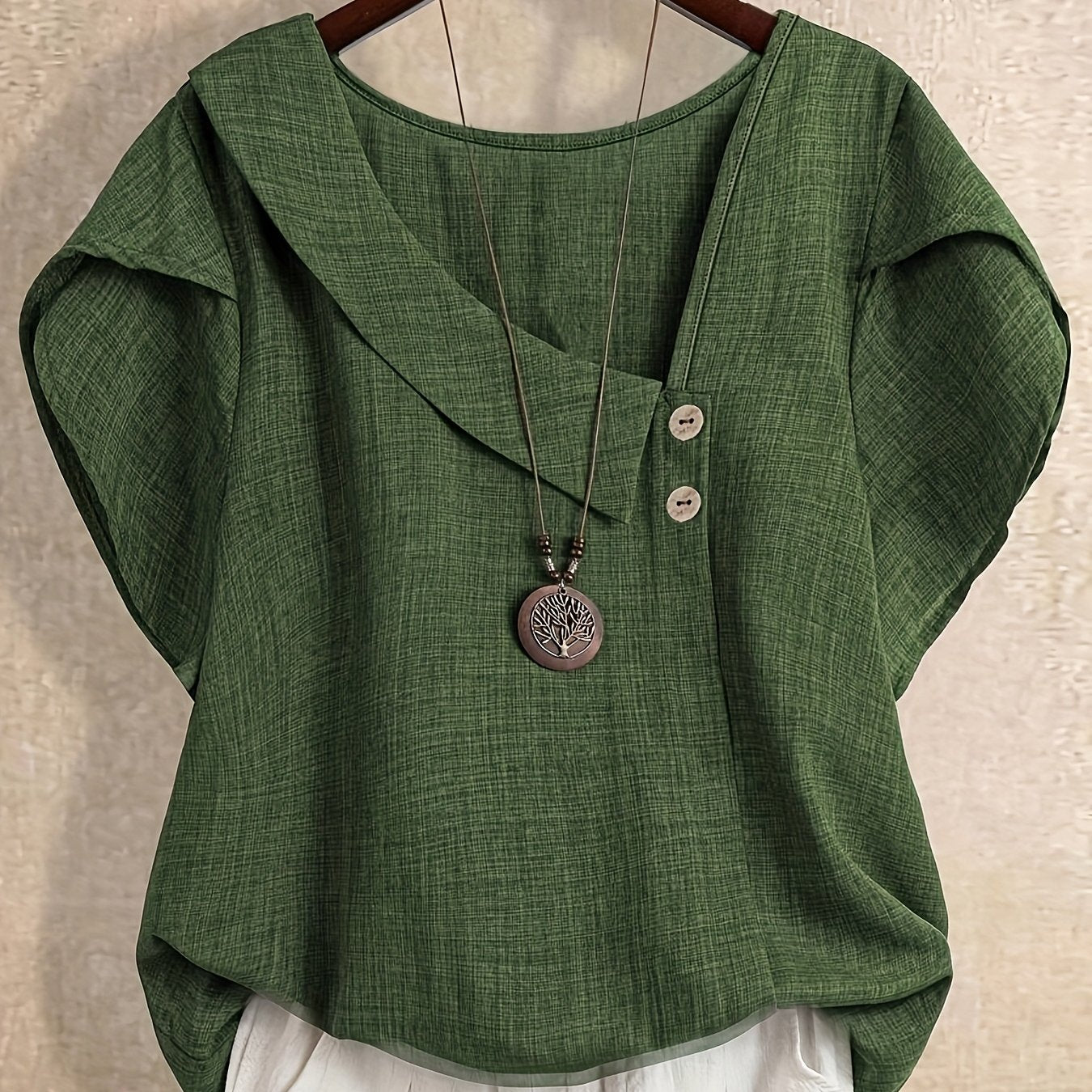Blouse Tuniek Dames Asymmetrische Stijl Casual Elegant