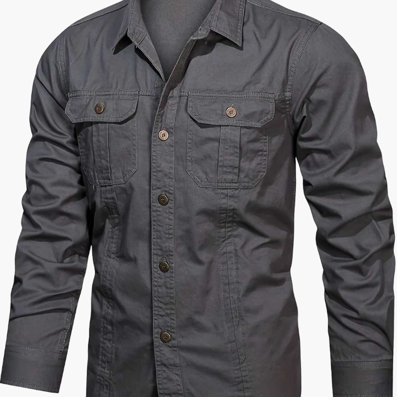 Men's casual long-sleeve shirt in outdoor style – Ideal for weekends and leisure activities