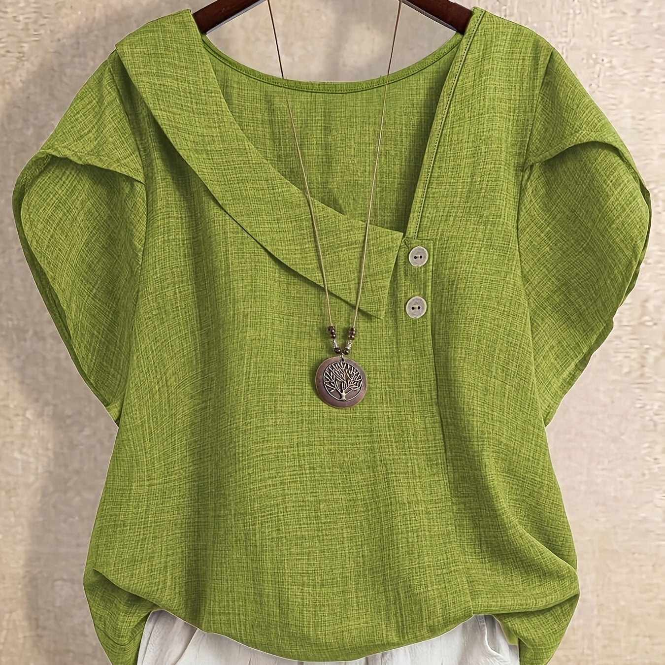 Blouse Tuniek Dames Asymmetrische Stijl Casual Elegant