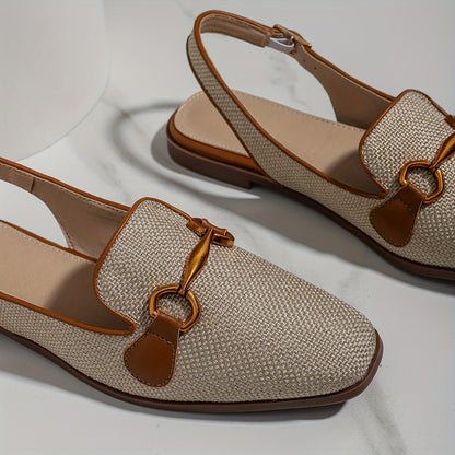 Mocassin slingback femme style décontracté pour l’été