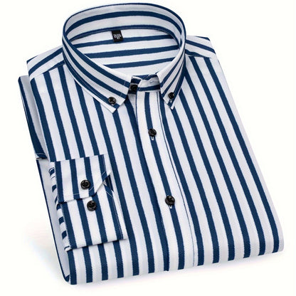 Camisa de rayas estilo casual para hombre – Ideal para salidas y ocasiones informales