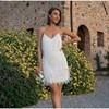 Robe Femme Style Charleston Années 20 à Franges et Plumes pour Soirée et Cocktail
