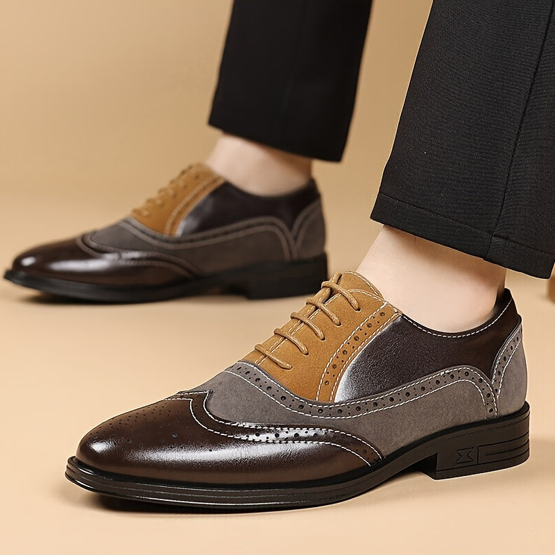 Men's Dress Shoes Elegant Brogue Style for Business and Formal Occasions