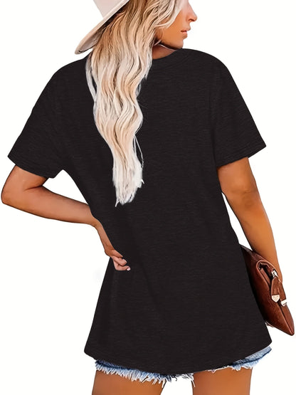 Women's casual style T-shirt with astronaut and planets design, space-inspired, ideal for science enthusiasts and urban fashion fans