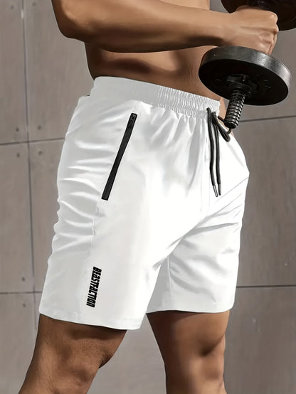 Korte sportbroek voor heren in fitnessstijl met ritszakken - Ideaal voor training en sportschool