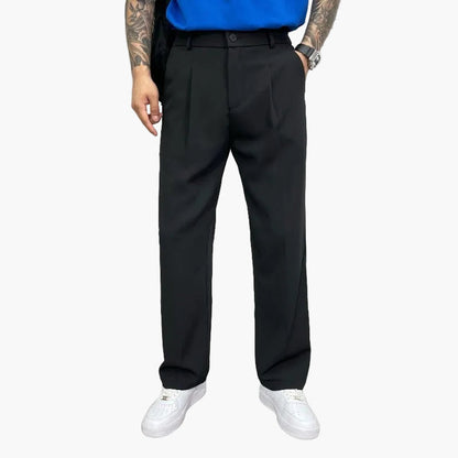 Pantaloni larghi da uomo stile cittadino elegante – Taglio ampio alla moda per un aspetto moderno