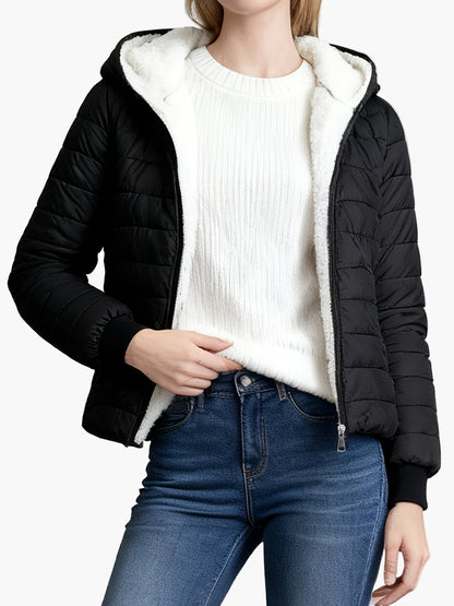 Veste matelassée d'hiver femme style urbain à capuche