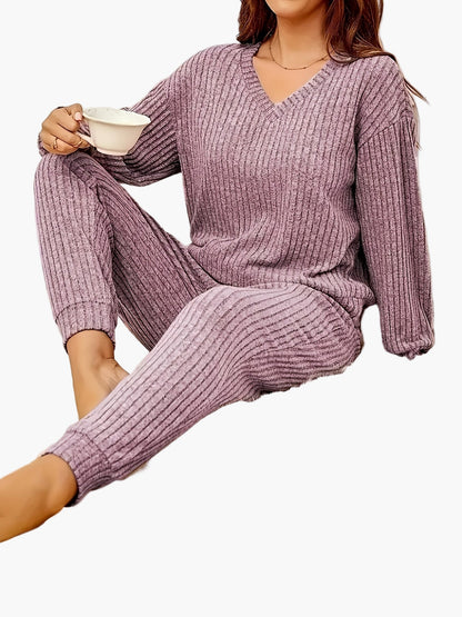 Pyjama Femme Ensemble Loungewear Décontracté Style Cocooning pour Détente et Maison