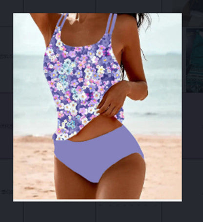 Tankini Femme Style Bohème Rétro – Maillot de Bain Deux Pièces Confortable pour Plage et Piscine