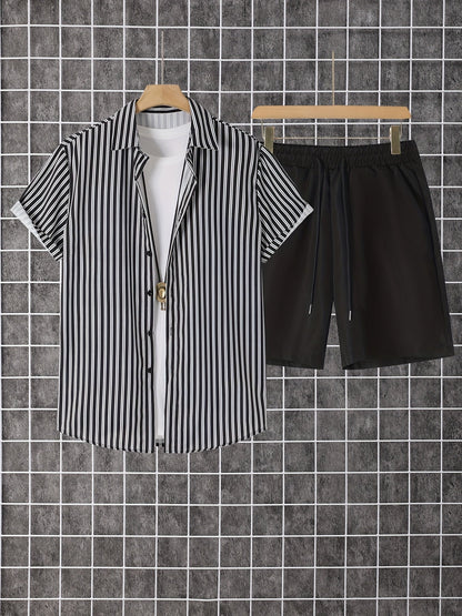 Casual heren outfit met strepen, moderne stijl, perfect voor de zomer en vakantie
