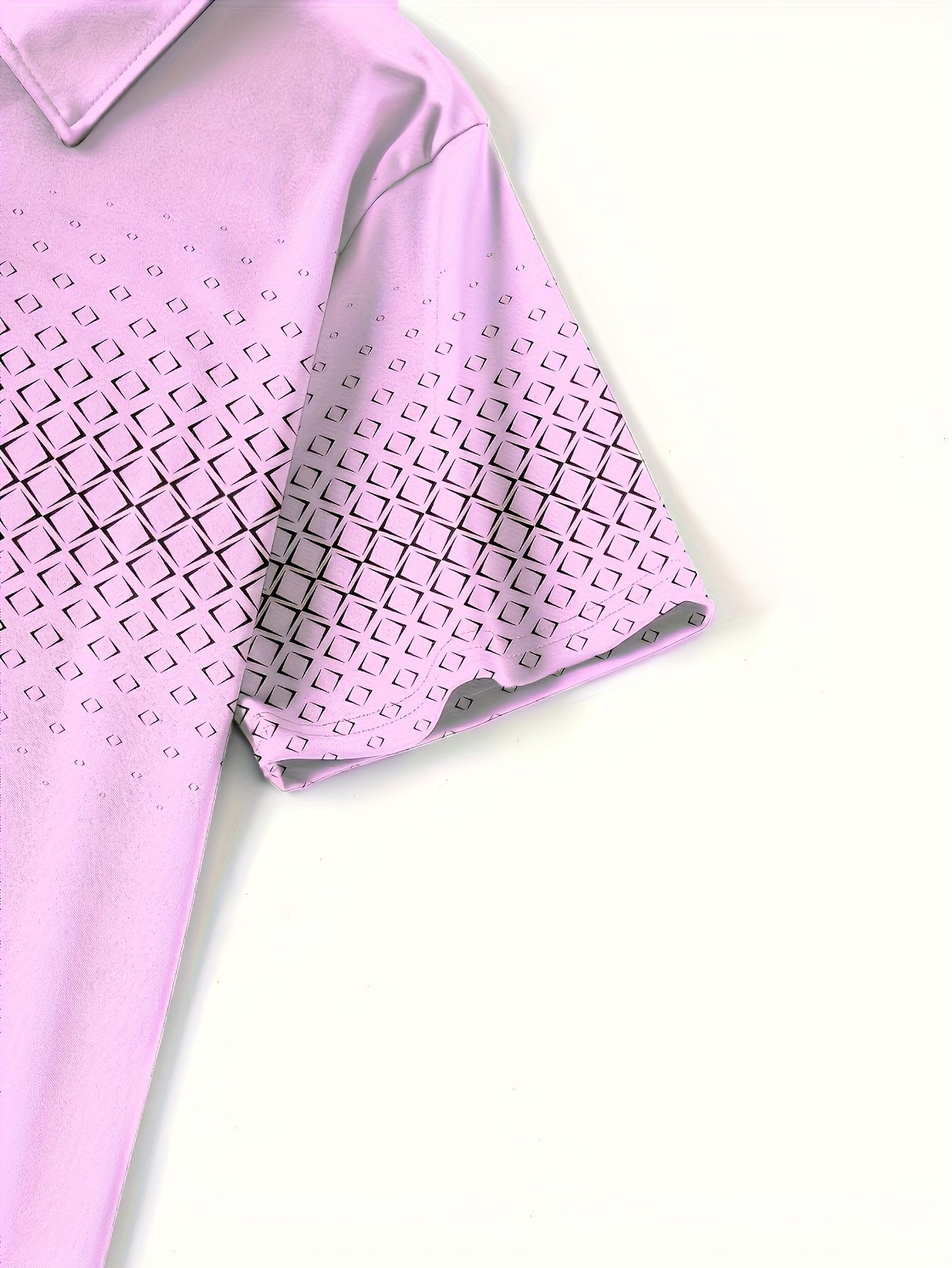 Polo Homme Mode Décontractée à Motif Géométrique pour Été