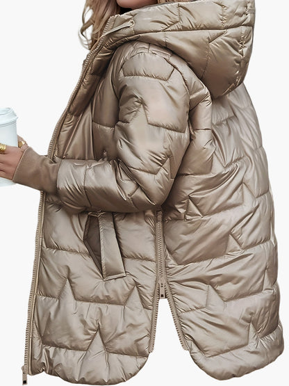 Manteau Doudoune Femme Élégant à Capuche pour Hiver, Style Quotidien Urbain