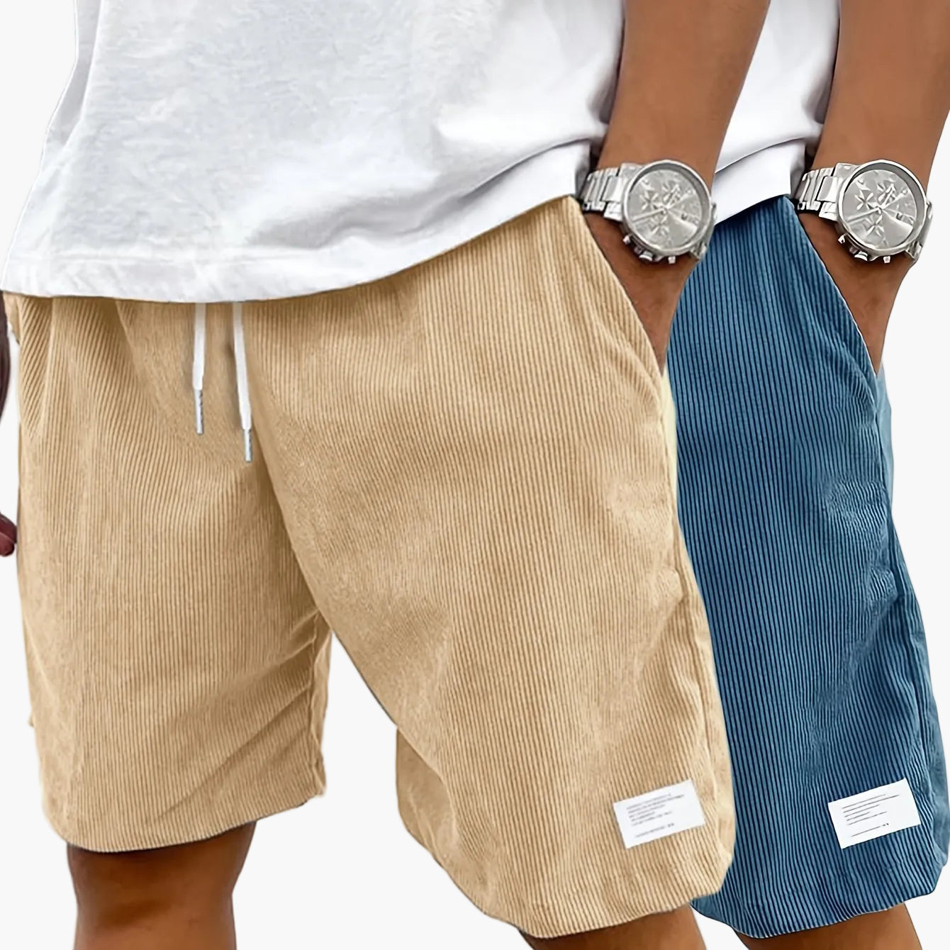 Short vintage décontracté pour homme avec poches – Style urbain idéal pour l'été et les loisirs