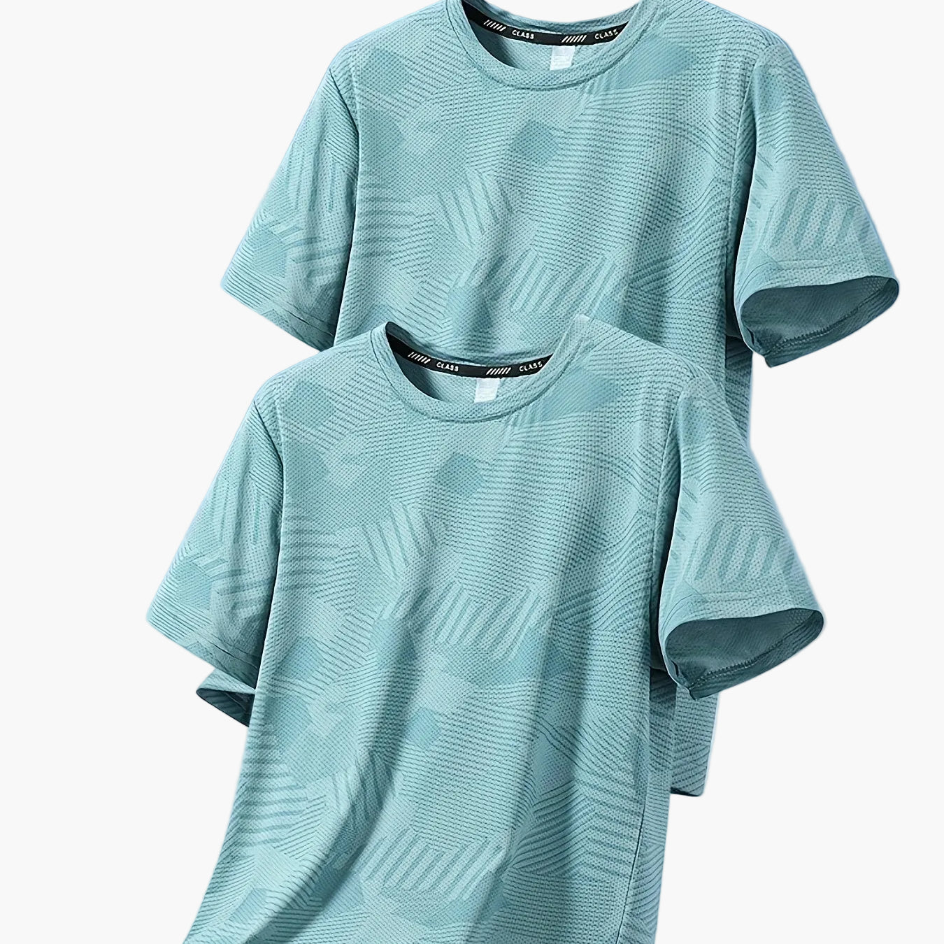 Camiseta casual para hombre estilo tropical transpirable de manga corta - Pack de 2, ideal para el verano