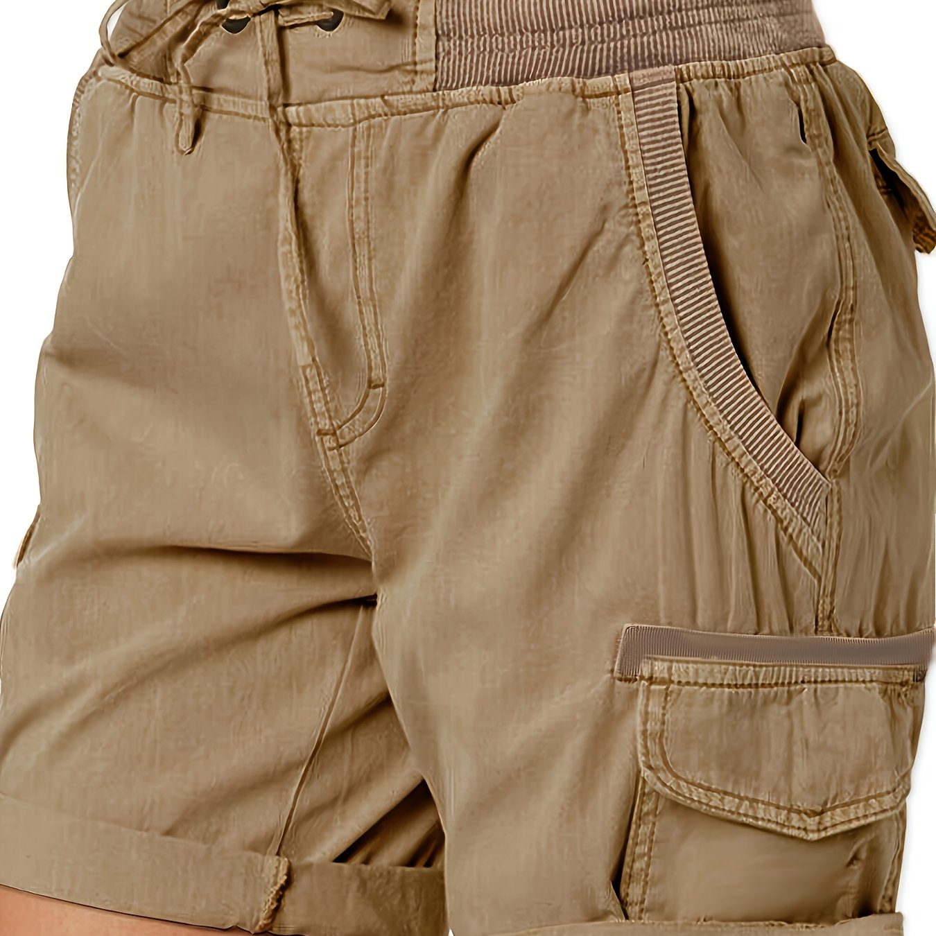 Shorts casual da donna stile cargo con tasche e coulisse – Ideali per l'estate e il tempo libero