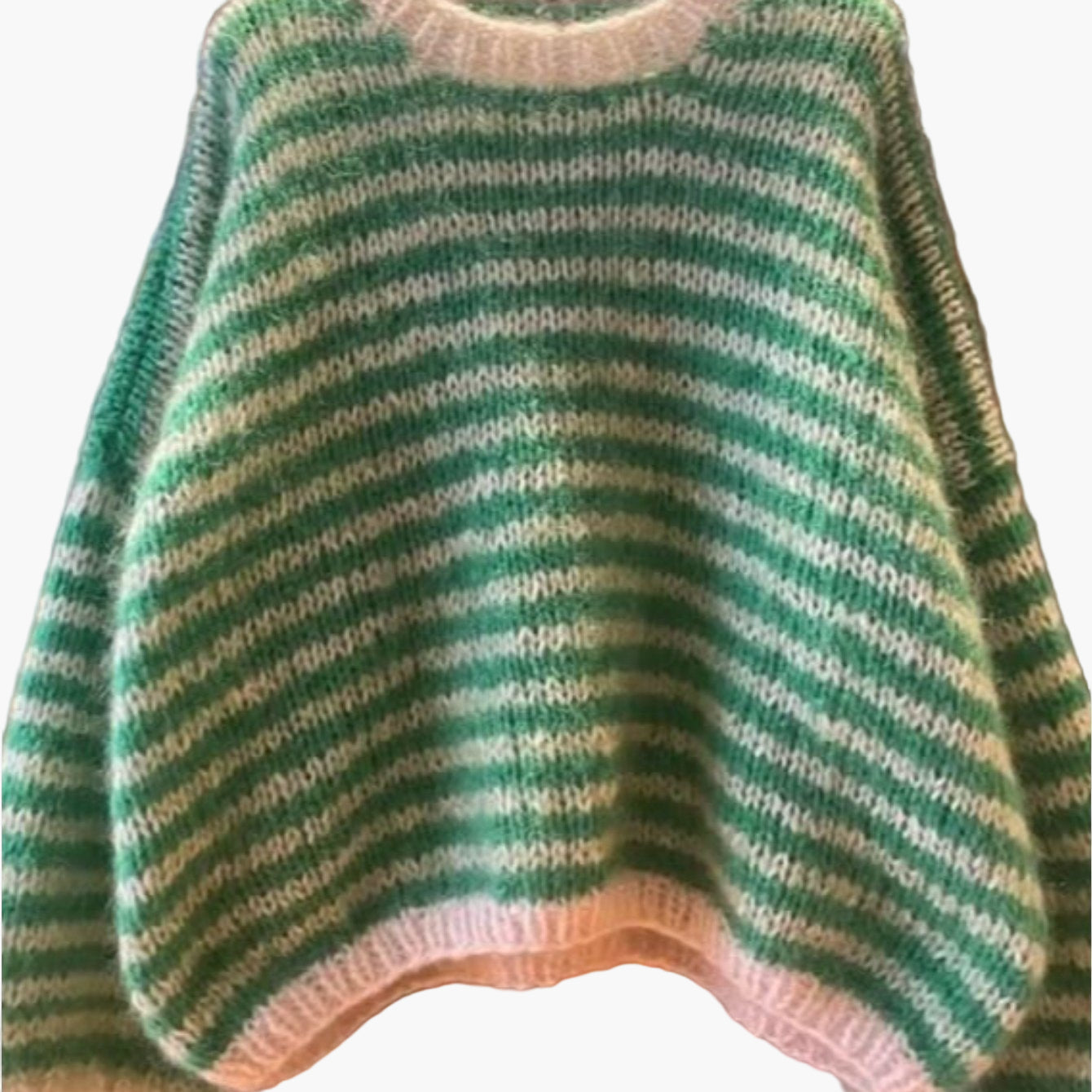 Pull oversize à rayures style décontracté pour femme - Idéal automne/hiver