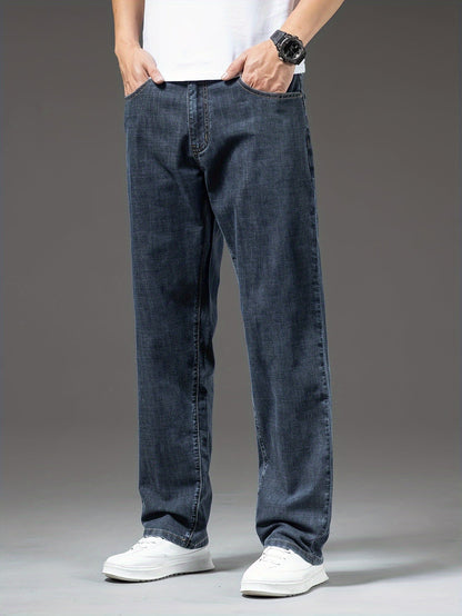 Herenjeans met rechte pasvorm, klassieke stijl, voor dagelijks gebruik