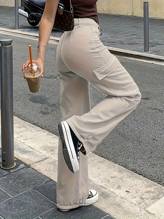 Pantaloni cargo larghi da donna stile urbano e casual