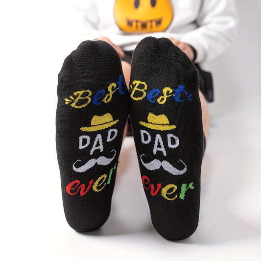 Chaussettes fantaisie homme « Best Dad Ever » cadeau original fête des pères
