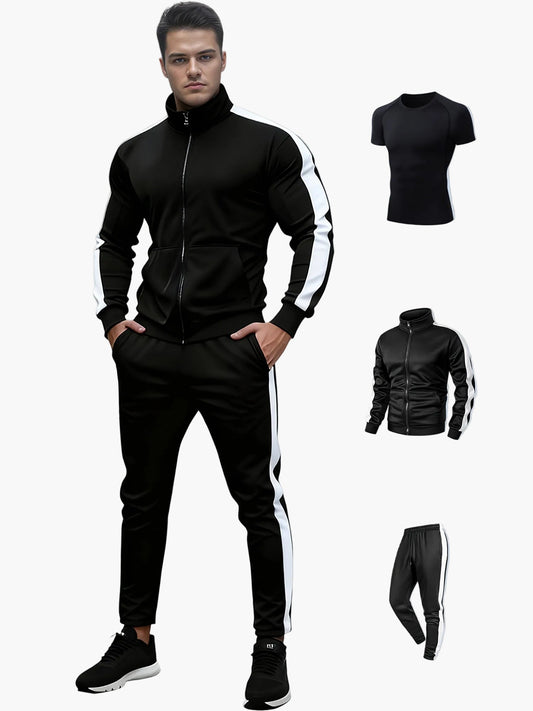 Survêtement Homme Style Sportif Ensemble Athlétique Polyvalent pour Entraînement et Loisirs