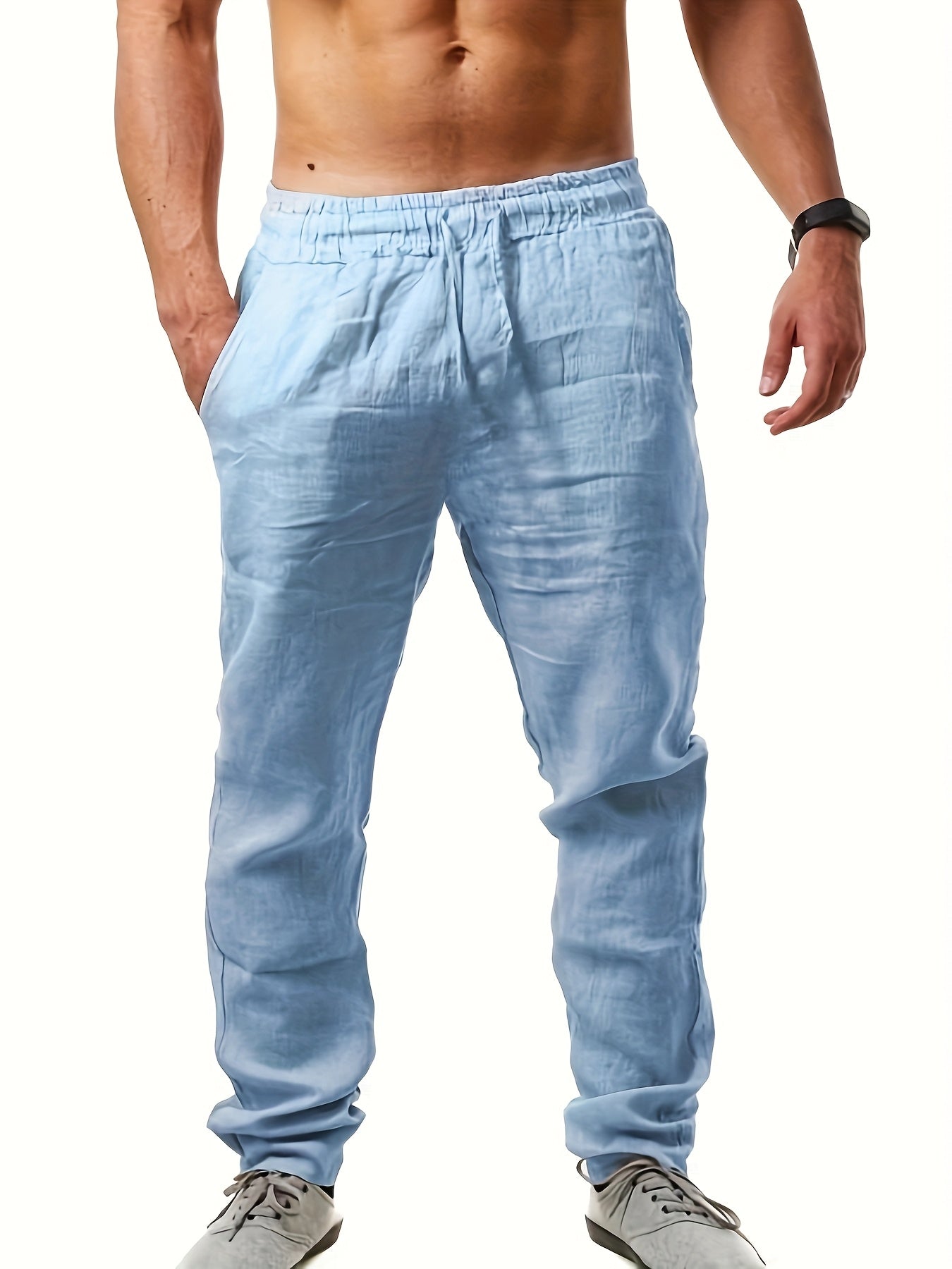 Heren casual joggingbroek met rechte pijpen voor de zomer