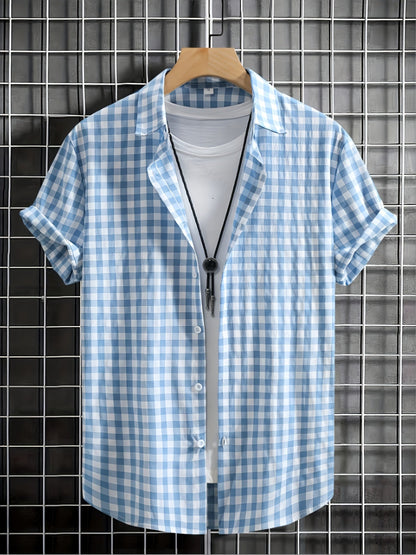 Casual Plaid Shirt for Men Versatile Urban Style