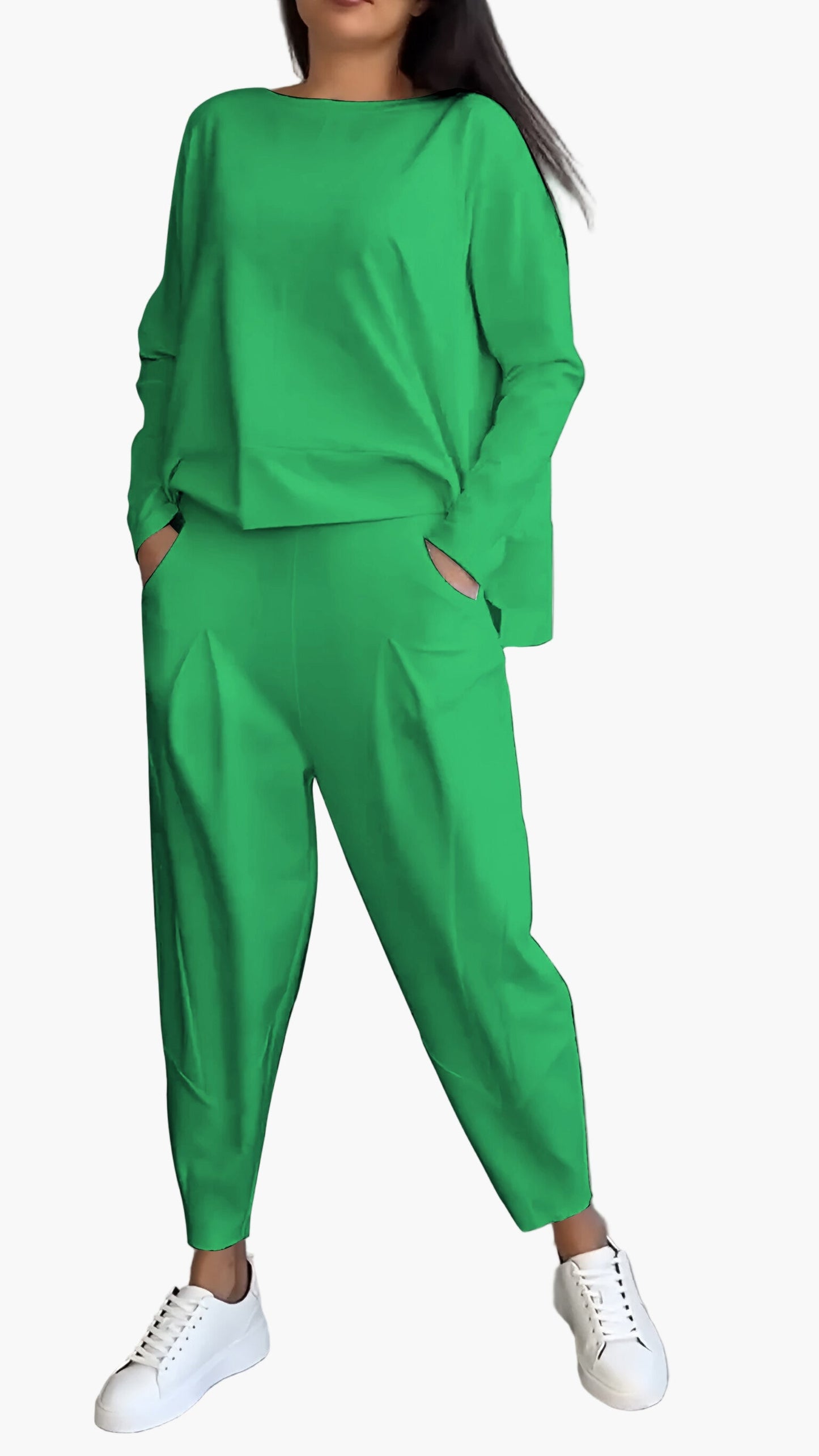 Ensemble détente deux pièces style décontracté pour femme – confort chic pour la maison et les sorties