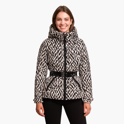 Veste doudoune femme élégante à capuche et ceinture – Style moderne pour l’hiver