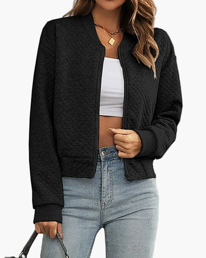 Blouson Bomber Matelassé Tendance Femme Style Urbain Décontracté