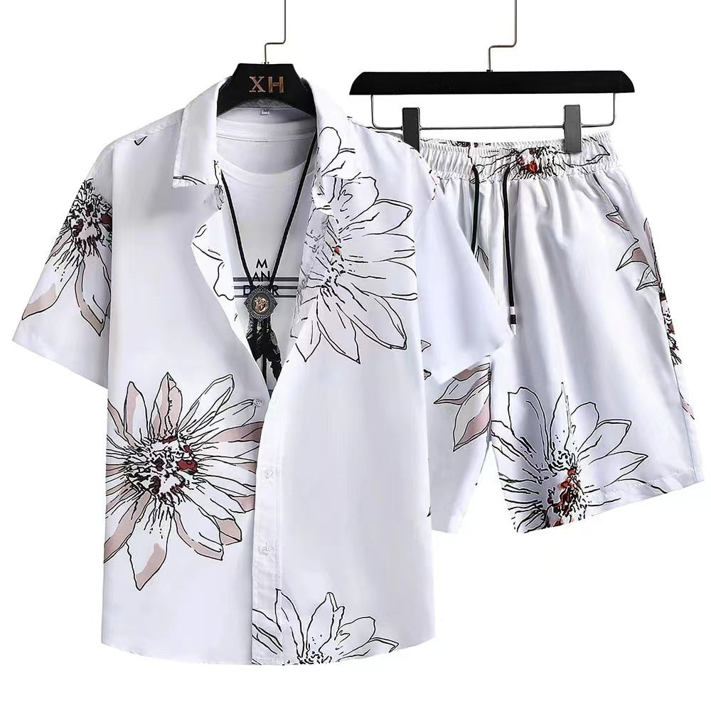 Ensemble Décontracté Homme Style Graphique Chemise à Manches Courtes et Short Été