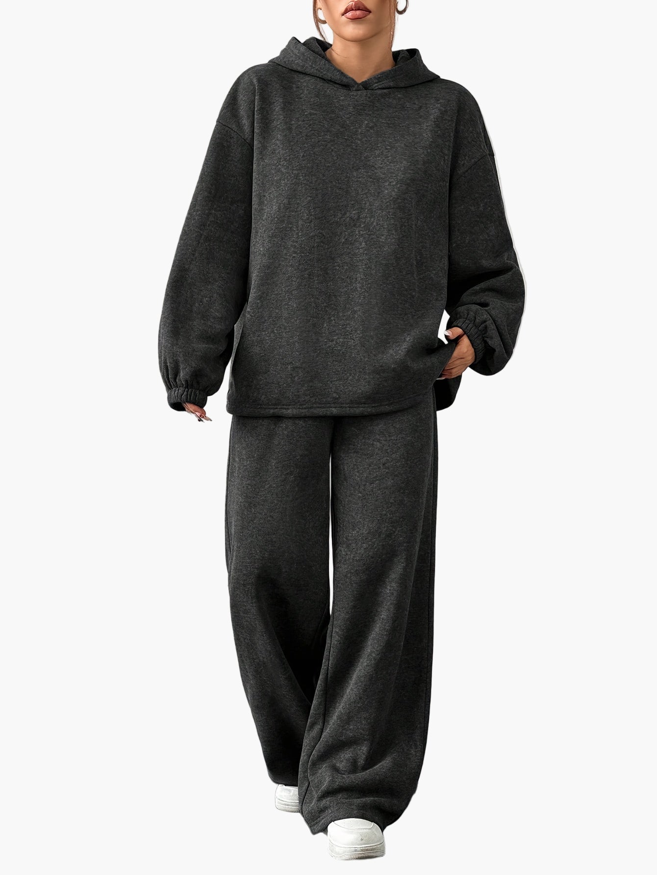 Ensemble de survêtement décontracté pour femme, style ample, idéal pour détente et loisirs