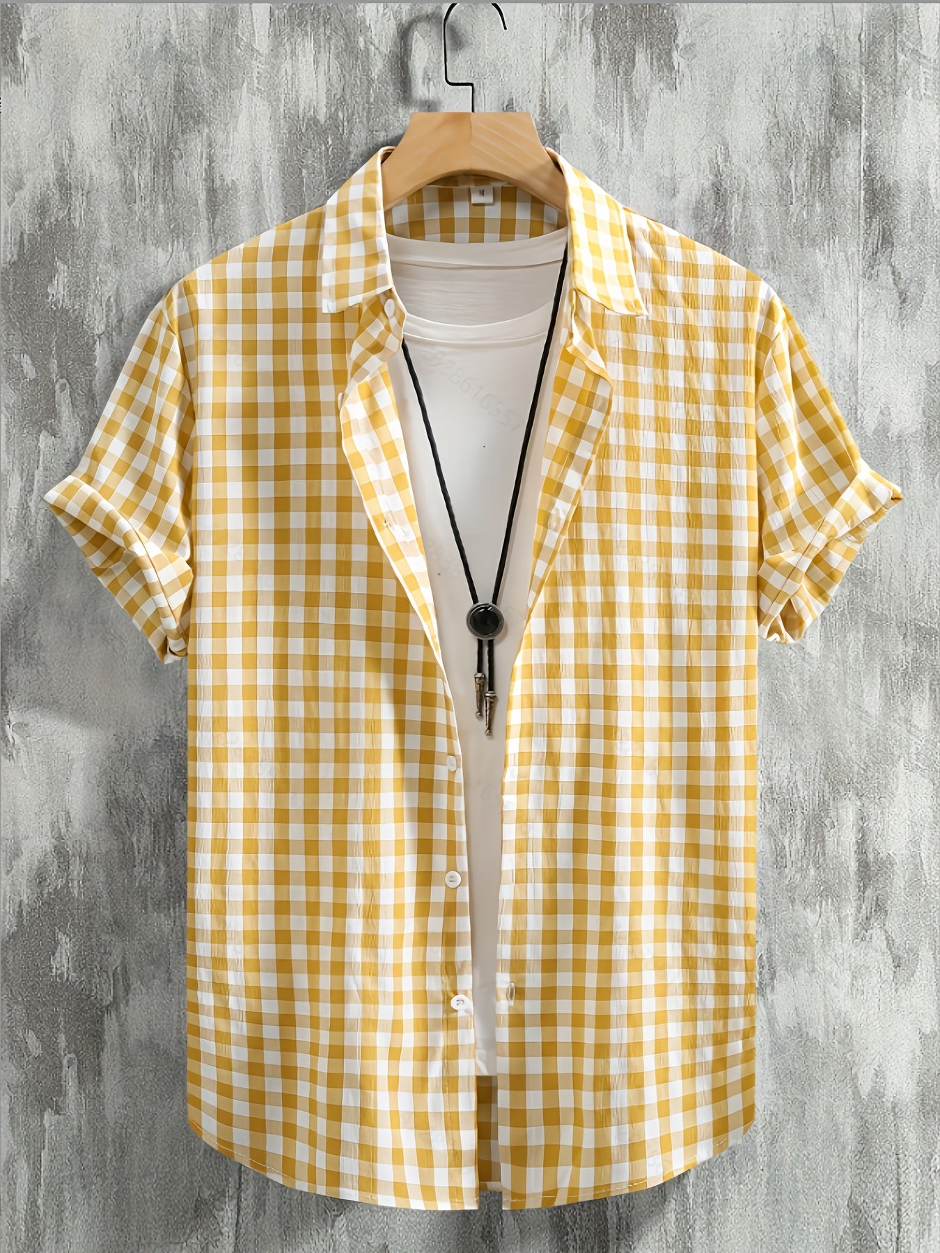 Casual Plaid Shirt for Men Versatile Urban Style