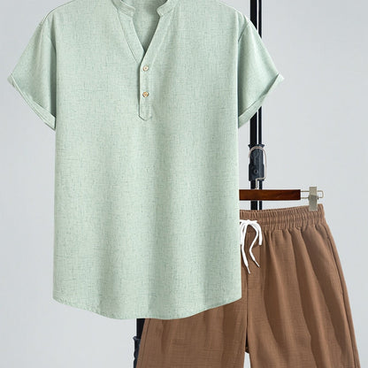 Ensemble Décontracté Homme Deux Pièces Style Moderne pour Été et Loisirs