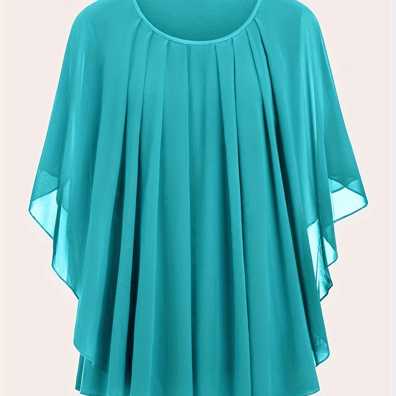 Blouse cape élégante femme grande taille style soirée ample