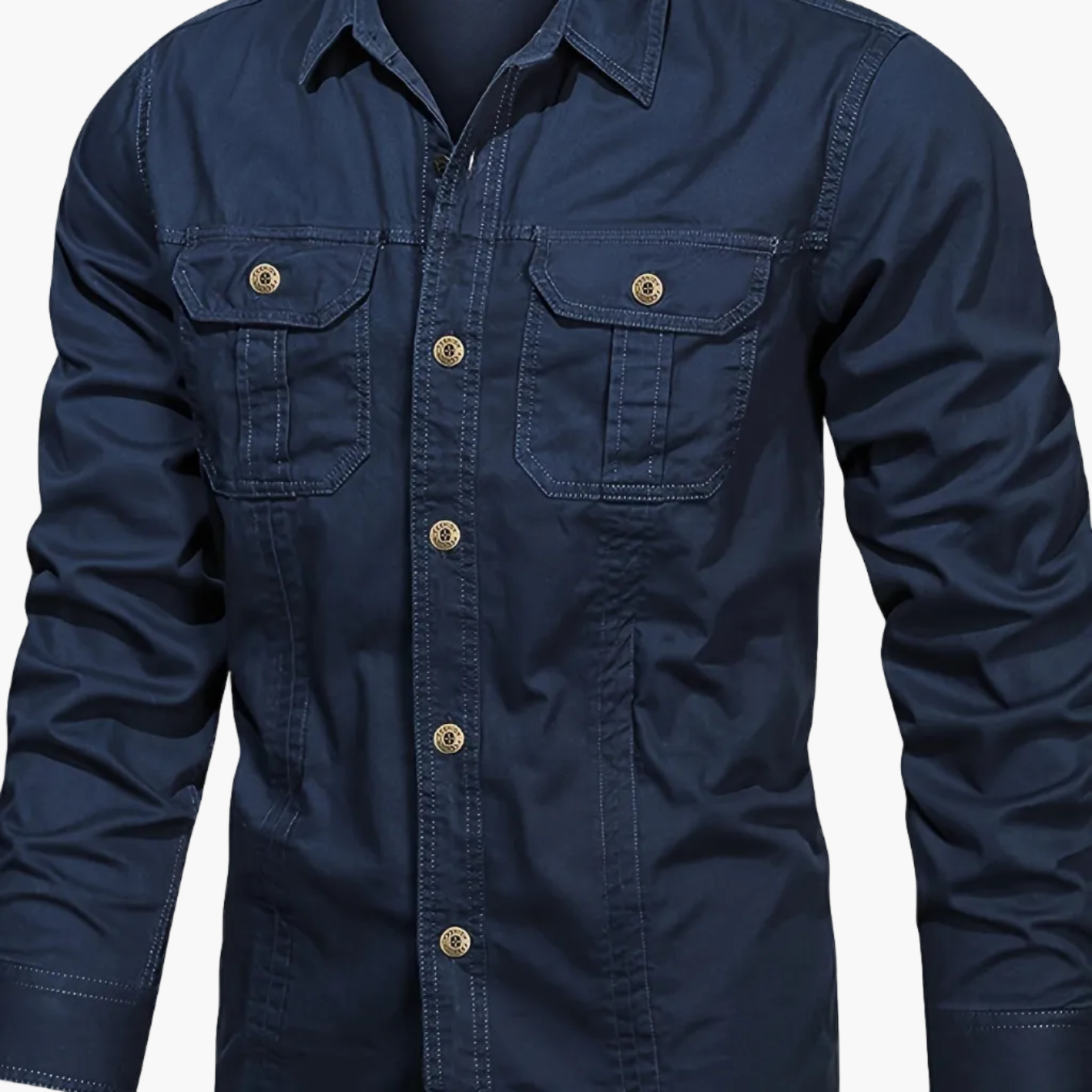 Men's casual long-sleeve shirt in outdoor style – Ideal for weekends and leisure activities