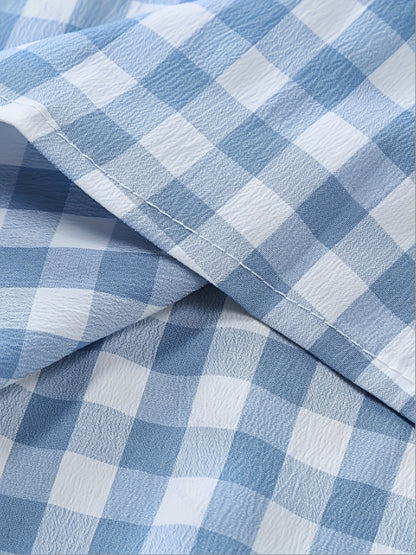 Casual Plaid Shirt for Men Versatile Urban Style