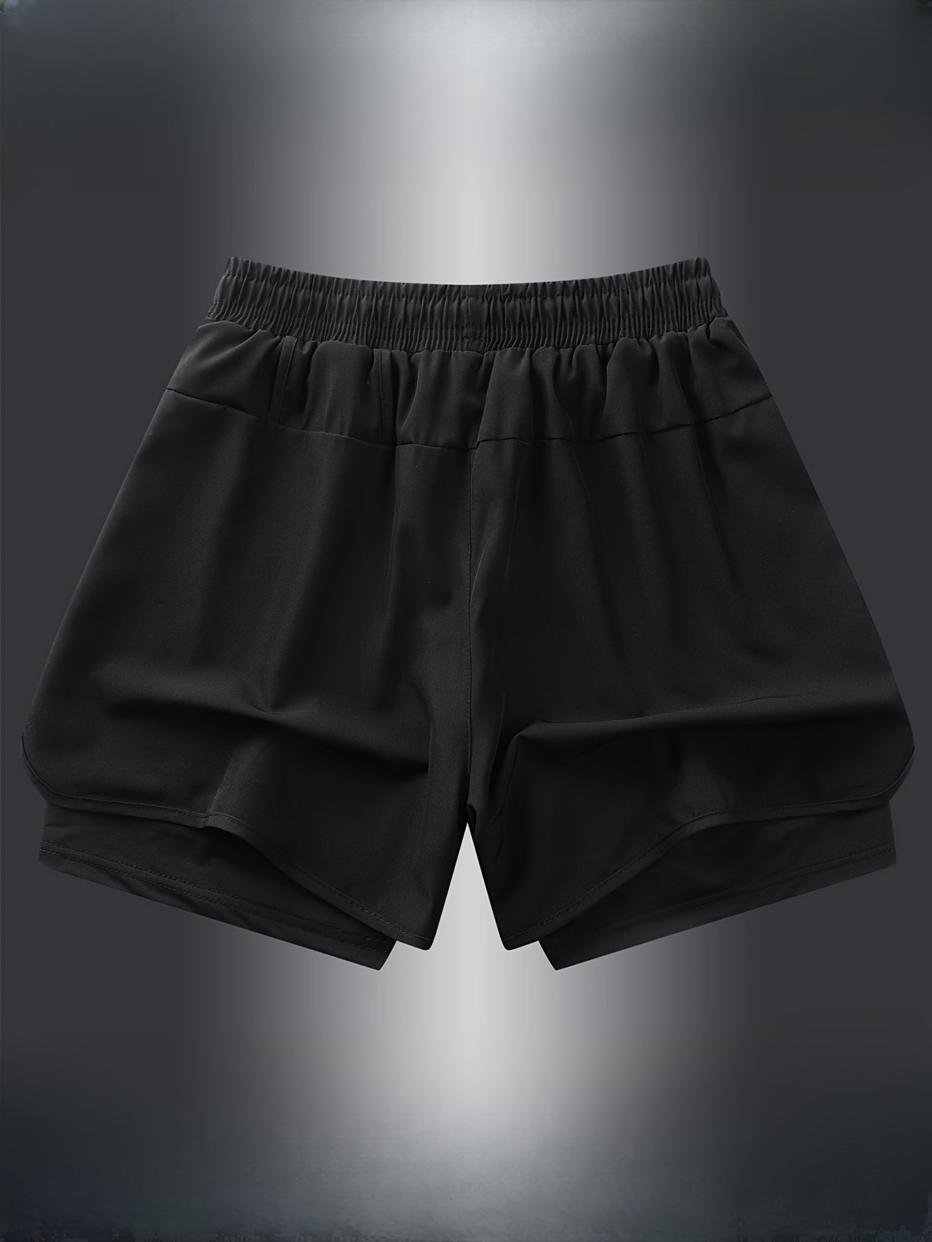 Short de sport homme 2-en-1 style running avec sous-short intégré