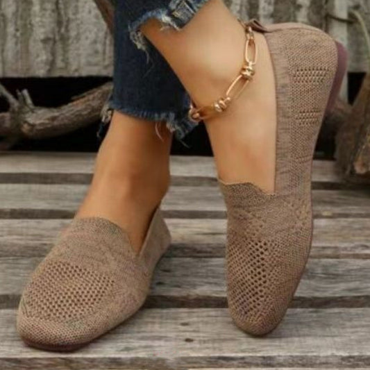 Juliet – Chaussures à Talon Plat Tissées Volantes pour Femmes