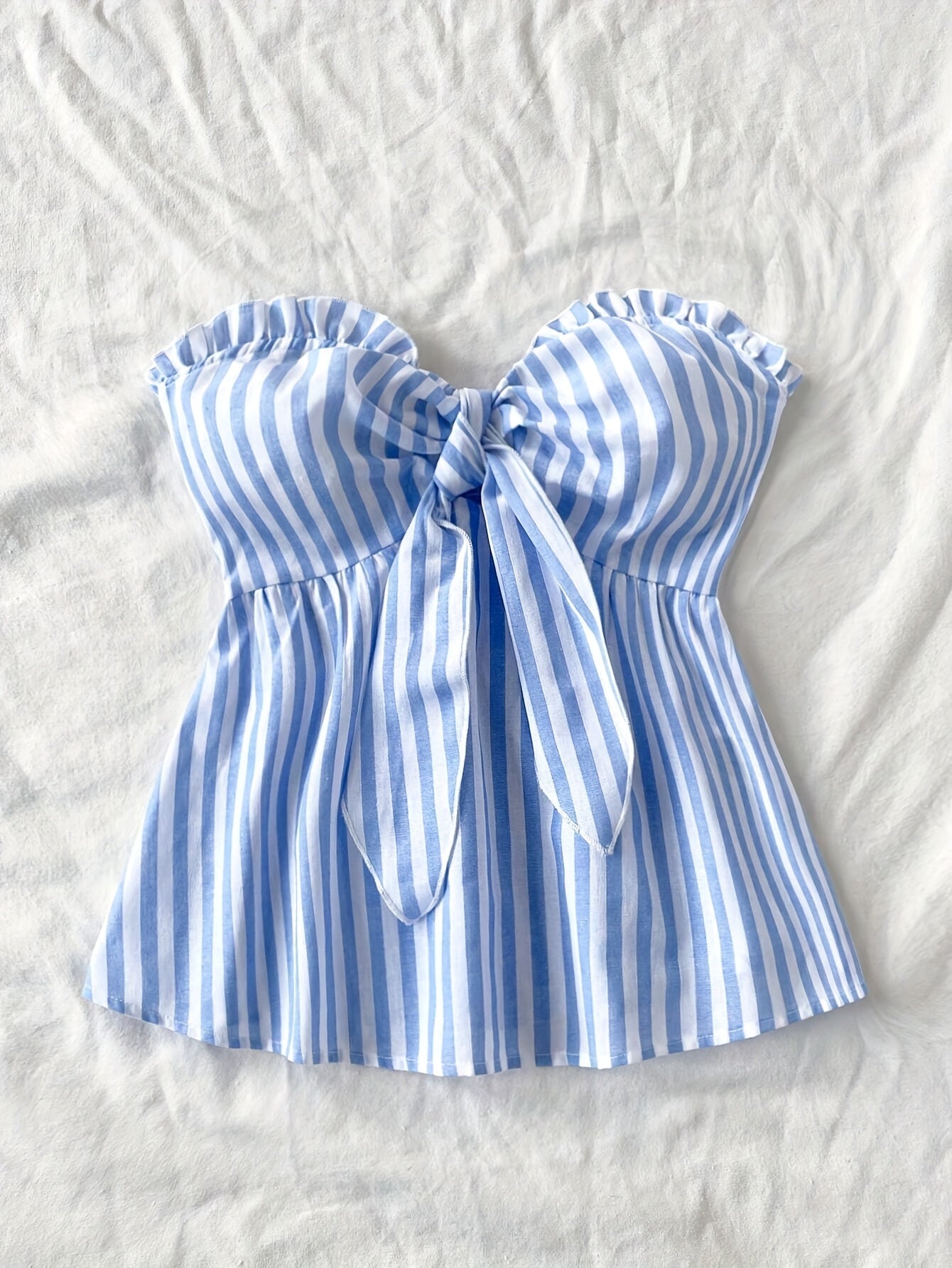 Top bustier met strepen, voorgebonden, casual stijl voor dames