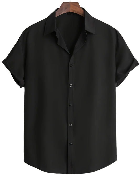Men's short-sleeve casual shirt - stylish design, perfect for summer