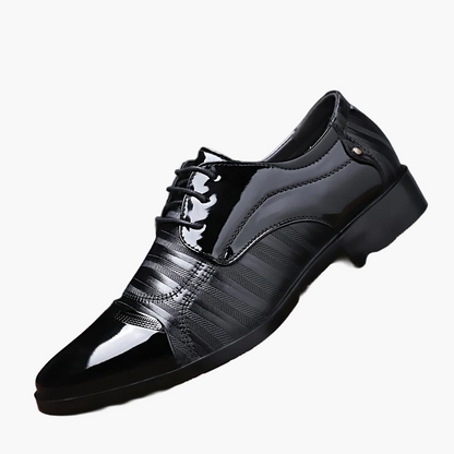 Scarpe eleganti da uomo stile inglese con punta appuntita e chiusura lampo