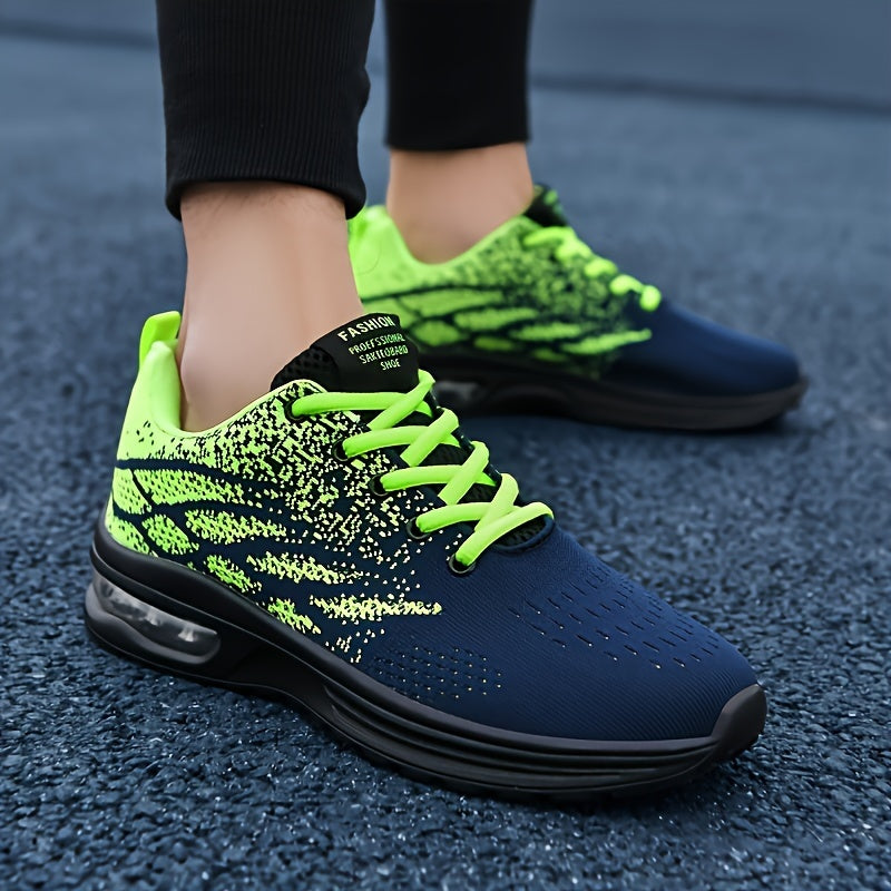 Herenmode Casual Veterschoenen Ademend Gebreide Sneakers