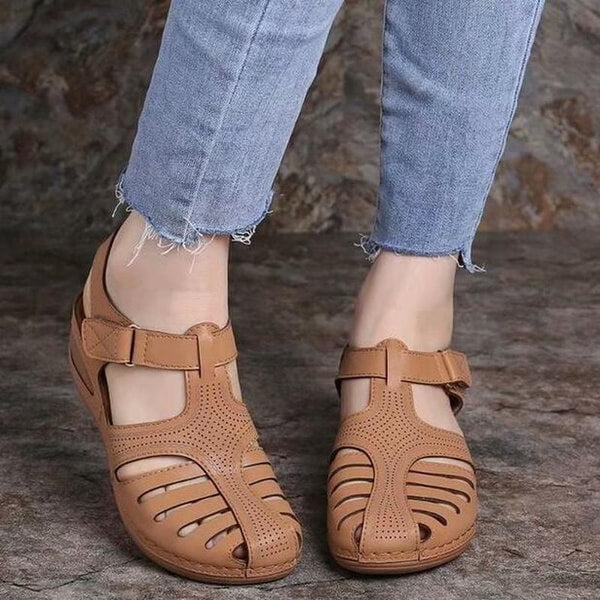 Bekväma slip-in sandaler med kilklack för dam – Chic stil för vardagsbruk