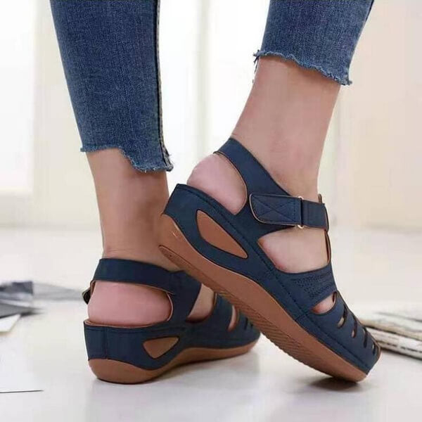 Bekväma slip-in sandaler med kilklack för dam – Chic stil för vardagsbruk