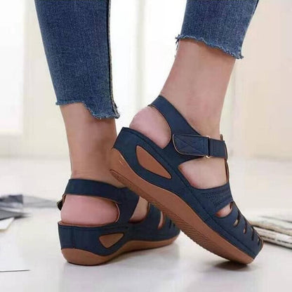 Bekväma slip-in sandaler med kilklack för dam – Chic stil för vardagsbruk