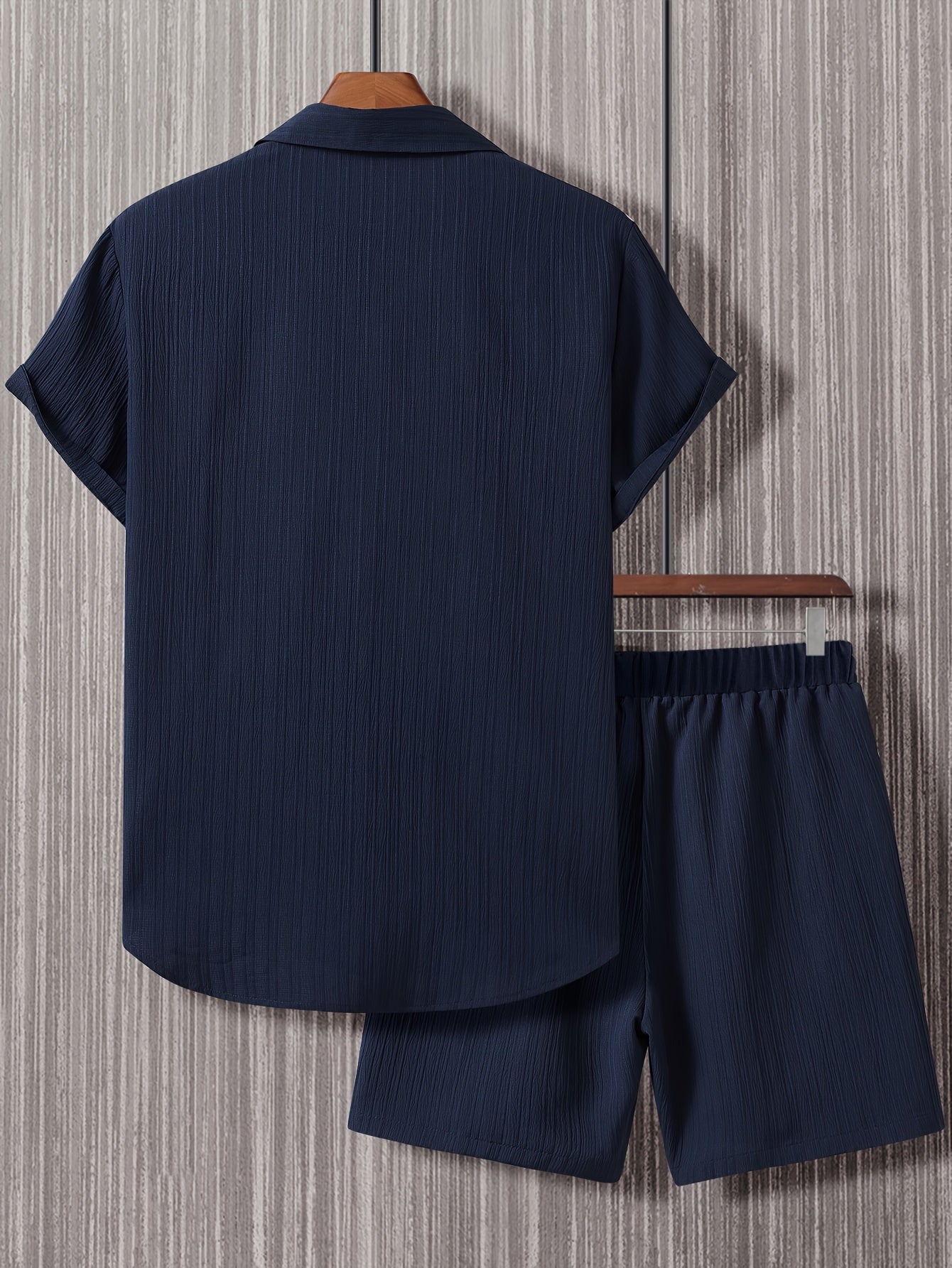 Ensemble décontracté estival pour homme, chemise à manches courtes et short, style urbain, idéal pour l'été