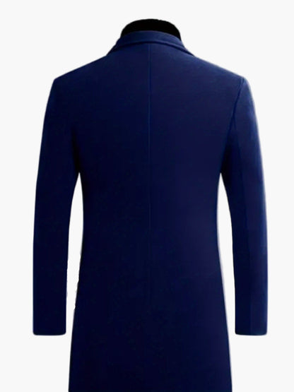 Manteau Long Style Classique Homme Élégant pour Automne et Printemps